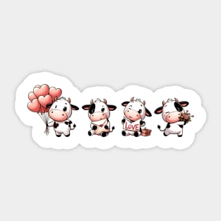 My Cow Is My Valentine Sticker